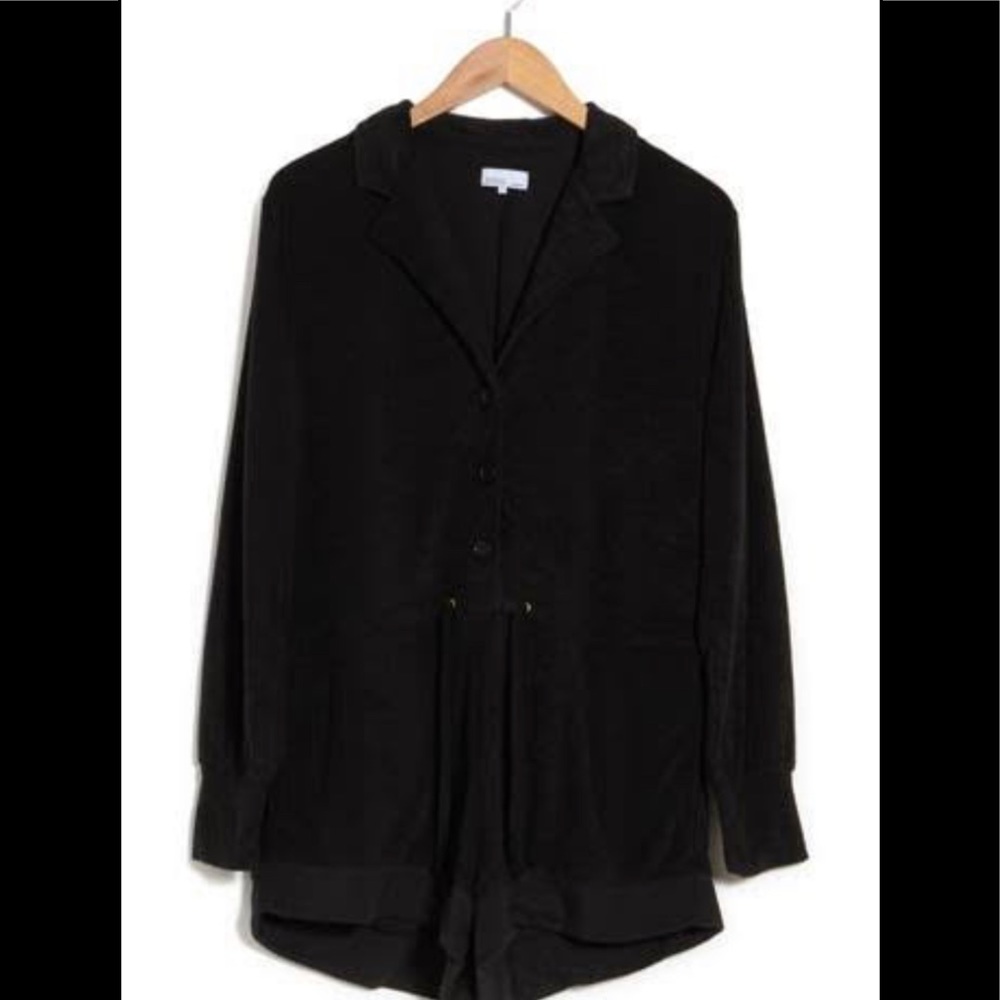 weworewhat black terry romper